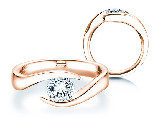 Verlobungsring Twist in 9K Weißgold mit Diamant 1,00ct