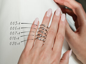 Verlobungsring Twist in 9K Gelbgold mit Diamant 0,03ct G/SI