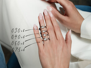 Verlobungsring Twist in Platin 950/- mit Diamant 0,50ct H/SI