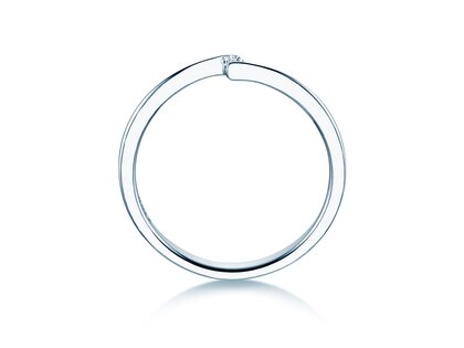 Verlobungsring Vibe  in 14K Weißgold mit Diamant 0,03ct H/SI