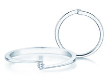 Verlobungsring Vibe  in Silber 925/- mit Diamant 0,03ct G/SI