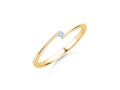 Verlobungsring Vibe  in 14K Gelbgold mit Diamant 0,03ct H/SI