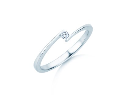 Verlobungsring Vibe  in Silber 925/- mit Diamant 0,05ct G/SI