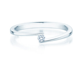 Verlobungsring Vibe  in Silber 925/- mit Diamant 0,05ct G/SI