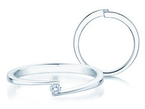 Verlobungsring Vibe  in Silber 925/- mit Diamant 0,05ct G/SI
