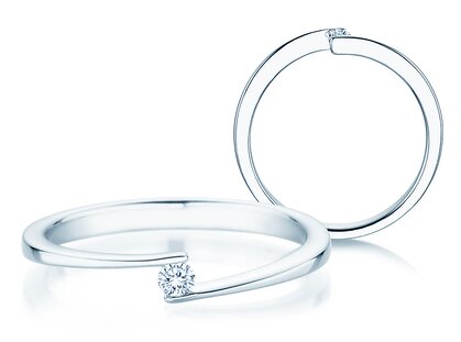 Verlobungsring Vibe  in Silber 925/- mit Diamant 0,05ct G/SI