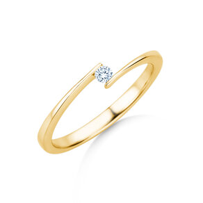 Verlobungsring Vibe  in 14K Gelbgold mit Diamant 0,05ct H/SI