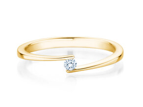 Verlobungsring Vibe  in 14K Gelbgold mit Diamant 0,05ct H/SI