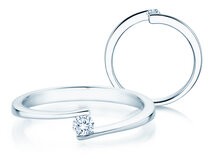 Verlobungsring Vibe  in Silber 925/- mit Diamant 0,10ct G/SI