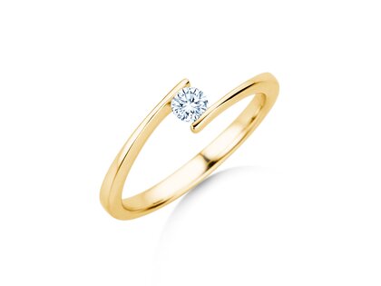 Verlobungsring Vibe  in 14K Gelbgold mit Diamant 0,15ct H/SI