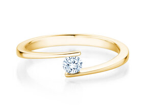 Verlobungsring Vibe  in 14K Gelbgold mit Diamant 0,15ct H/SI