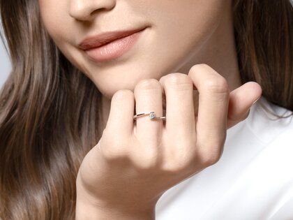 Verlobungsring Vibe  in Platin 950/- mit Diamant 0,15ct G/SI