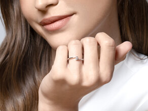 Verlobungsring Vibe  in Platin 950/- mit Diamant 0,15ct G/SI