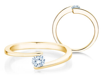 Verlobungsring Vibe in 9K Weißgold mit Diamant 0,25ct H/SI