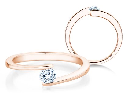 Verlobungsring Vibe  in 14K Roségold mit Diamant 0,25ct H/SI