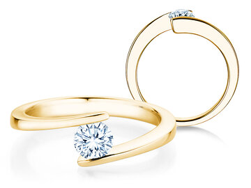 Verlobungsring Vibe  in 9K Weißgold mit Diamant 0,50ct H/SI