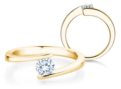 Verlobungsring Vibe  in 14K Gelbgold mit Diamant 0,50ct H/SI