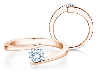 Verlobungsring Vibe  in 14K Roségold mit Diamant 0,50ct G/SI