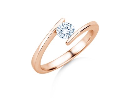 Verlobungsring Vibe  in 14K Roségold mit Diamant 0,50ct G/SI