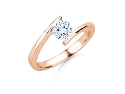 Verlobungsring Vibe  in 9K Roségold mit Diamant 0,75ct H/SI