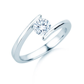 Verlobungsring Vibe  in 9K Weißgold mit Diamant 0,75ct H/SI