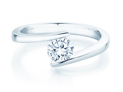 Verlobungsring Vibe  in 9K Weißgold mit Diamant 0,75ct H/SI