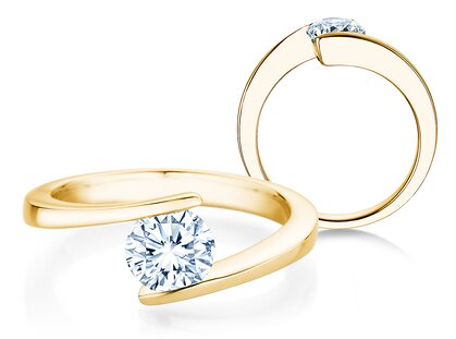 Verlobungsring Vibe  in 9K Gelbgold mit Diamant 1,00ct H/SI