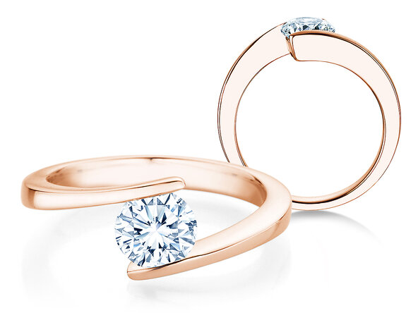 Verlobungsring Vibe  in 9K Roségold mit Diamant 1,00ct H/SI