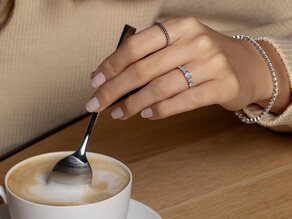Verlobungsring Beads in Silber 925/- poliert