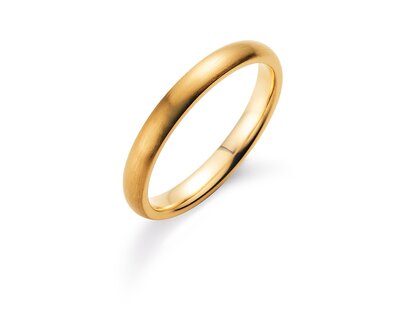 Herrenring Classic 2,5mm in 9K Gelbgold matt