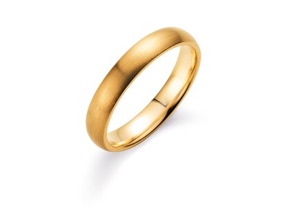 Herrenring Classic 3,5mm in 18K Gelbgold matt