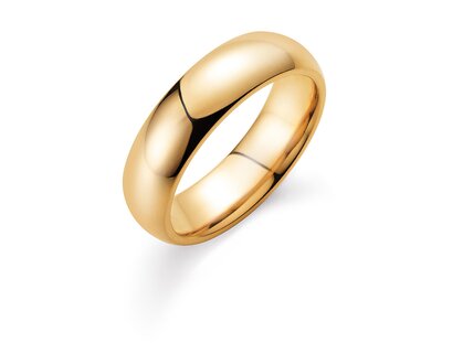 Herrenring Classic 6mm in 14K Gelbgold poliert