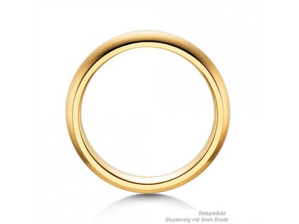 Herrenring Classic 6,5mm in 18K Gelbgold matt