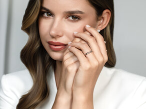 Verlobungsring Curve in Silber 925/- poliert