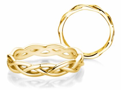 Verlobungsring Curve in 14K Gelbgold poliert
