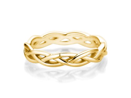 Verlobungsring Curve in 14K Gelbgold poliert