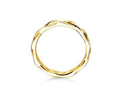 Verlobungsring Curve in 14K Gelbgold poliert