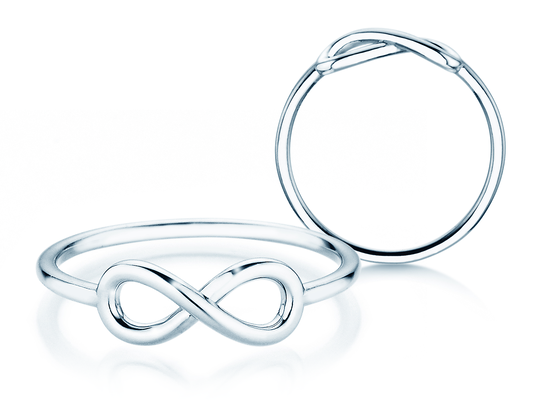 Verlobungsring Infinity Air in 14K Weißgold poliert