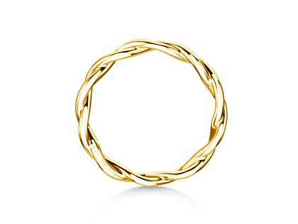 Verlobungsring Infinity Curve in 14K Gelbgold poliert