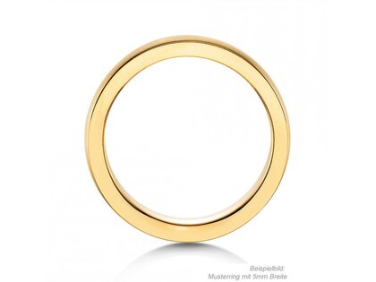 Herrenring Infinity 3mm in 14K Gelbgold matt