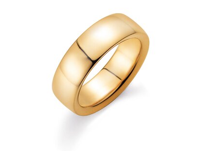 Herrenring Infinity 7mm in 9K Gelbgold poliert