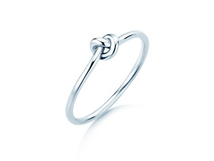 Verlobungsring The Knot in 14K Weißgold poliert