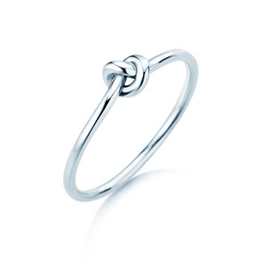 Verlobungsring The Knot in 14K Weißgold poliert