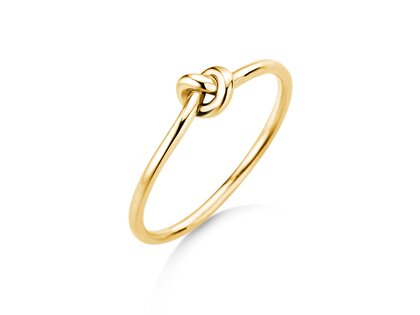 Verlobungsring The Knot in 14K Gelbgold poliert