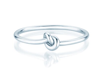 Verlobungsring The Knot in 14K Weißgold poliert