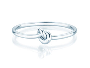 Verlobungsring The Knot in 14K Weißgold poliert
