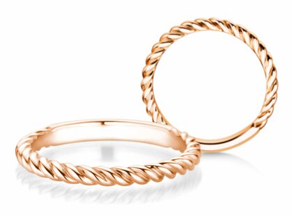 Verlobungsring Loop in 18K Roségold poliert