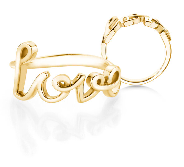 Ring Love Clean in 14K Gelbgold poliert