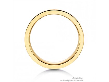 Herrenring Modern 2,5mm in 9K Gelbgold matt