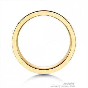 Herrenring Modern 2,5mm in 9K Gelbgold matt